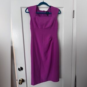 Vintage Adrianna Papell Vibrant Purple Midi Dress